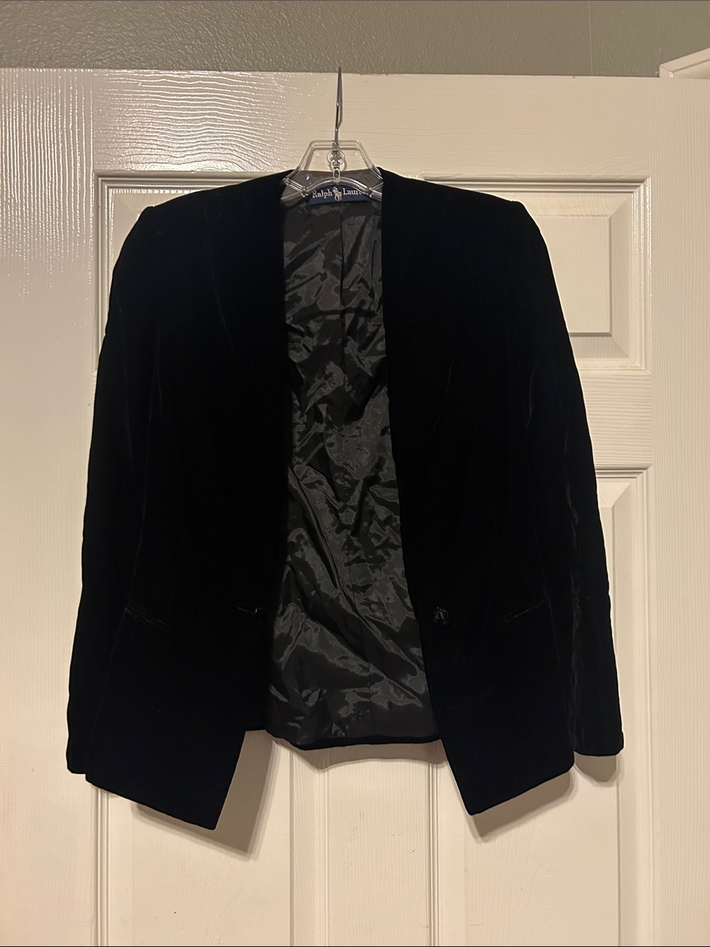 Ralph Lauren Black Velvet Women's Blazer Jacket 4